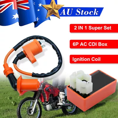 Racing 6 PIN Ignition CDI Coil GY6 50cc 125cc 150cc Moped Scooter Gokart Bike • $117.99