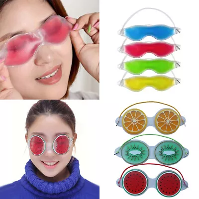 Gel Eye Mask Cold Pack Warm Hot Heat Ice Cool Soothing Headache Tired • £4.79