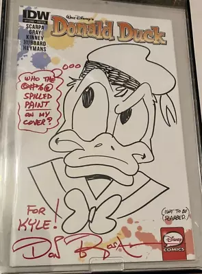 Original Don Rosa Donald Duck Drawing On Front Cover Of Disney Idw Comic Book!!! • $499.99