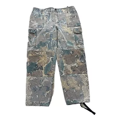 Vintage Camo Pants Mens L Outdoors Hunting 80s 90s Distressed Cargo Double Knee • $29.99