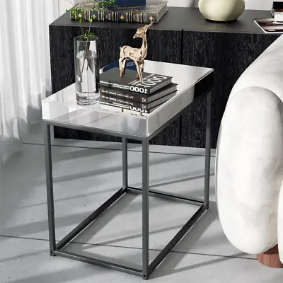 ARTLOGE Chic Mirrored Coffee Table HD Glass Sofa Side Table Furnit 13.77*22.83”  • $59.98