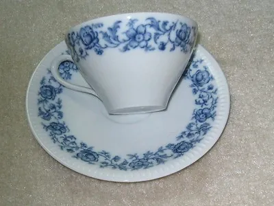 $19.99 • Buy Schirnding Qualitats Porzellan Bavaria Porcelain Blue Flowers Cup & Saucer 