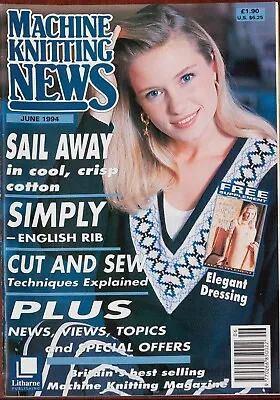 Machine Knitting News Pattern Magazine June 1994 Vintage 1990s With Supplement • £5.49