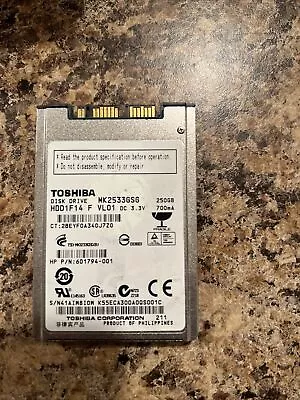 Toshiba 1.8'' Micro SATA MK2533GSG 250GB 5400RPM Hard Disk Drive • $29.99