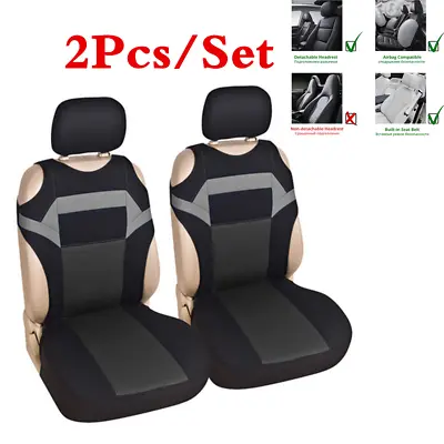 $27.80 • Buy 2xCar Front Seats Cover Polyester Fabric Breathable Chair Cushion T-shirt Design