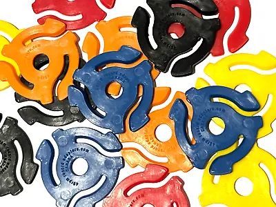 50 Brand New 45rpm RECORD INSERT ADAPTERS -ASSORTED 5 COLORS • $12.95
