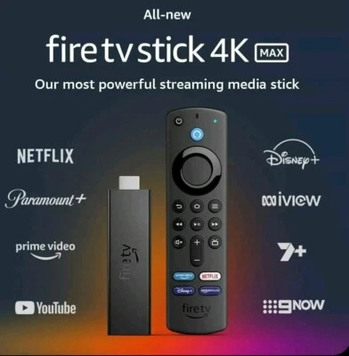 $88.88 • Buy Amazon Fire TV Stick 4K MAX Wi-Fi 6 HD Gen Alexa Voice Remote Media Player New