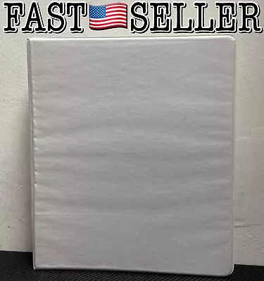 Staples Standard 1/2  3-Ring View Binder White Durable Vinyl Cover • $12.09