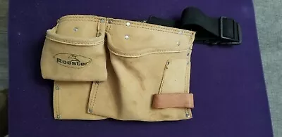 Rooster Suede Leather 5 Pocket Nail & Tool Belt / Apron-rei-499-5-w • $29