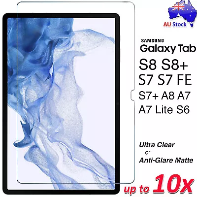 $6.99 • Buy Premium Screen Protector For Samsung Galaxy Tab S8 S8+ A8 A7 Lite S7 FE S7+