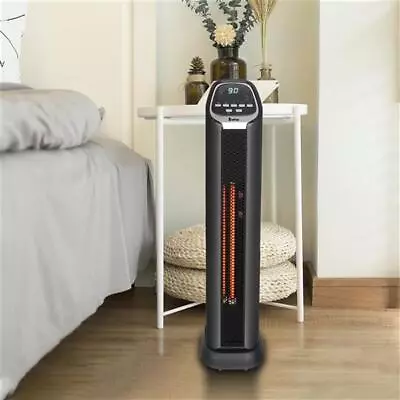 Portable 1500W 2 Quartz Elements ETL Electric Space Heater Tower Infrared Heater • $73.58