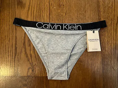 Calvin Klein High Leg Tanga Grey Heather - Size XS RRP £22 • £7.99