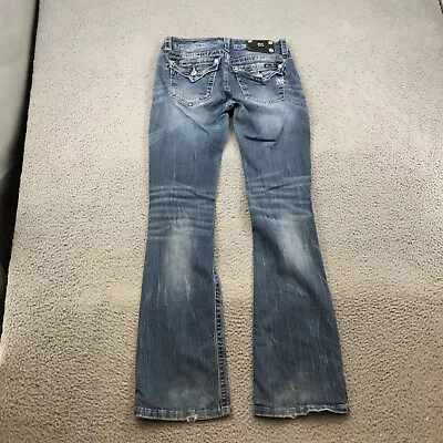 Miss Me Jeans Womens 27 Blue Mid Rise Easy Bootcut 47390 • $24.99