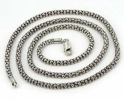 Retired Silpada 30  Long Sterling Silver 4mm Popcorn Chain Necklace N1486 • $118.99