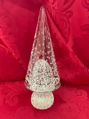 FLAWLESS MURANO Italy Barbini Bullicante Art Crystal CHRISTMAS TREE Aventurine • $280