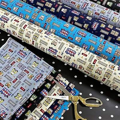 London Theme Cotton Printed Fabric 45  Wide Craft Poplin Quilting Dressing D#43 • £4.50