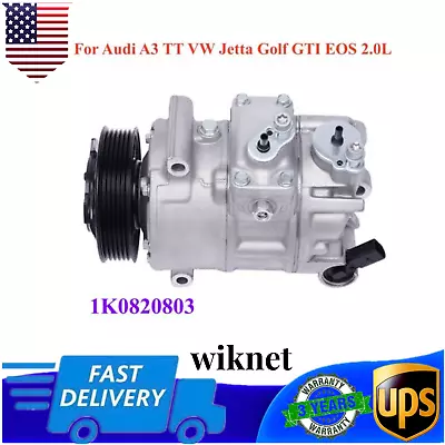 A/C AC Compressor W/Clutch For Audi A3 TT VW Jetta Golf GTI EOS 2.0L 1K0820803 • $109.25