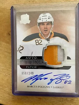 2011-12 The Cup #110 Marcus Foligno RC Auto Jersey 50/249 Sharp Card • $39.99