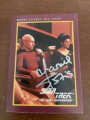 1991 Star Trek Tng Marina Sirtis Counselor Deanna Troi Autograph Signed Card • $59.99