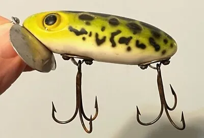 Vintage Jitterbug Fred Arbogast Early Lure Inline Screws No Patent • $19.95