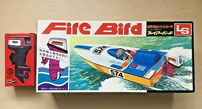 Vintage LS Fire Bird Model Boat With YAMAHA 140B Outboard Motor New From Japan • $49
