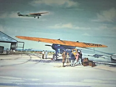 Vintage Pan Am Airlines Fokker F7 Key West Fl Havana Cuba McCoy Print Signed • $249.98