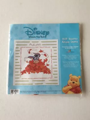 Disney Winnie The Pooh EEYORE AUTUMN LEAVES D139 Cross Stitch Kit 17 X 17 Cm • £14.99