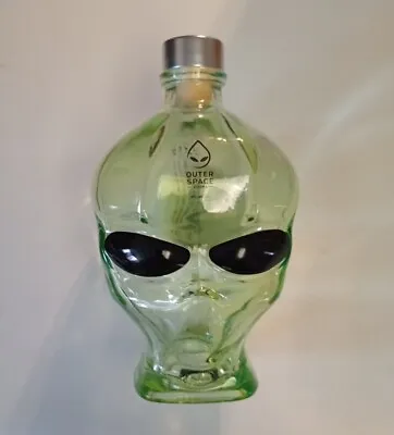 Outer Space Vodka Alien Head Green Glass Bottle Empty 750 Ml • $15