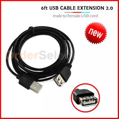 NEW HOT! 6FT USB Male To Female Extension Cable Cord M-F For Android Cell Phone • $3.49