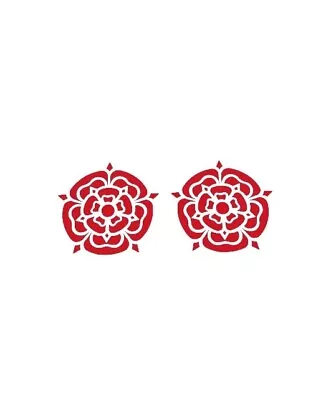 2 X Lancashire County Red Rose Vinyl Decal Stickers Car Van Window Camper Laptop • £2.49