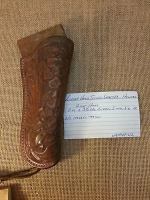 Vintage Right Hand Brown Hand Tooled Leather Revolver Holster Fits Ruger Single • $49.95