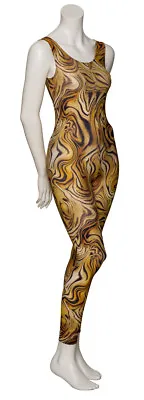 £17.50 • Buy KDC016 Tiger Animal Print Sleeveless Footless Dance Catsuit By Katz Dancewear