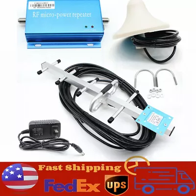 3G 4G 850/900MHz GSM/CDMA Repeater Cell Phone Signal Booster + Yagi Antenna Set • $35.16