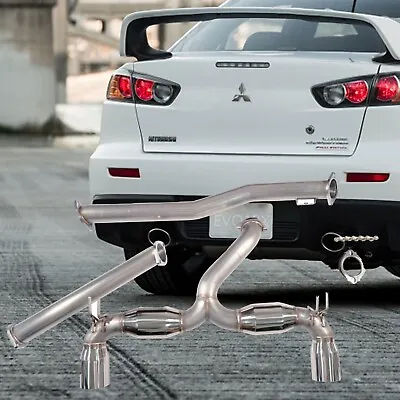 Catback Exhaust System For Mitsubishi Lancer Evolution 10 EVO 10 X 08-15 • $292.99