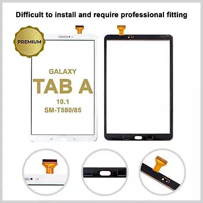 For Samsung Galaxy Tab A 10.1 SM-T580/85 Touch Screen Digitizer Glass Lens White • £11.85