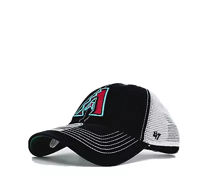 MLB Arizona Diamondbacks Classic Logo Mesh Trucker Hat Cap Black White '47 NEW • $24.92