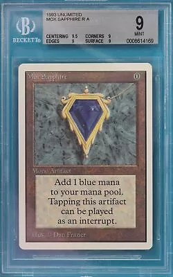 Mox Sapphire Unlimited Graded BGS 9 MINT CARD (0008614169) ABUGames • $10503.99