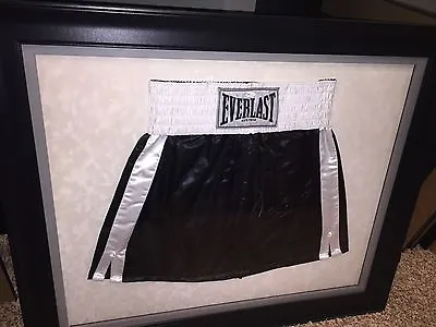 MUHAMMAD ALI Signed Black Trunks With Cassius Clay Inscription Online Authentics • $4999.99