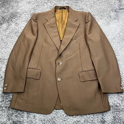 Vintage PHOENIX Clothes Blazer Mens 50R Brown Goudchauxs Sport Coat Made In USA • $49