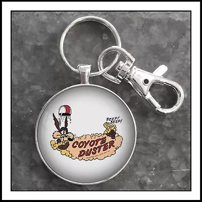 $15.49 • Buy Vintage Plymouth Coyote Duster Decal Emblem Photo Keychain Roadrunner Gift
