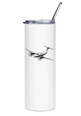 $38.95 • Buy Beechcraft King Air 200 Stainless Steel Water Tumbler With Straw - 20oz.