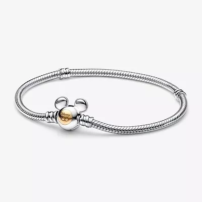 Pandora  925S Disney Mickey 100th  Anniversary  Chain Bracelet 7.1 Inch With Box • $39.90