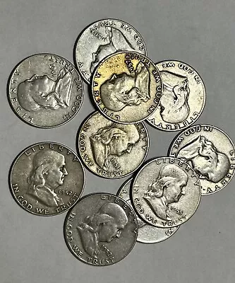 $5 Dollar Face Value 90% Silver Franklin Half Dollars US Junk Silver • $13.50