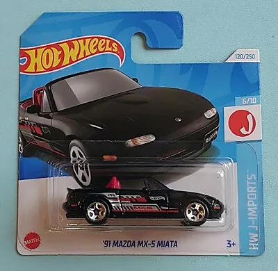 Hot Wheels 2024. '91 Mazda MX-5 Miata. New Collectable Model Car. HW J Imports. • £4