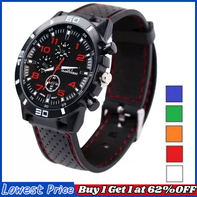 Mens Sports Wrist Watches Boys Army Silicon Strap Quartz Low Price Men Watch • £3.67