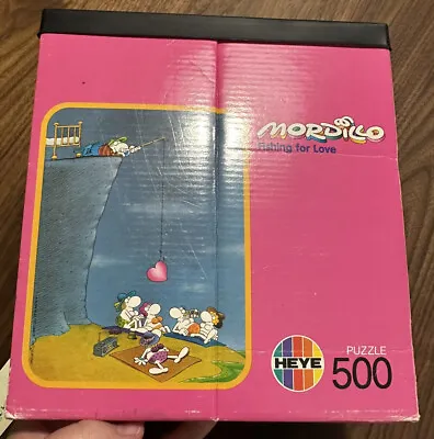 Mordillo Fishing For Love Heye Puzzle 500 Pc Complete 1994 • $75