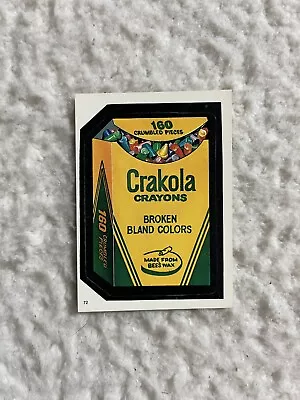 1986 Wacky Packages Album Series Sticker Crakola Crayons #72 • $3.99