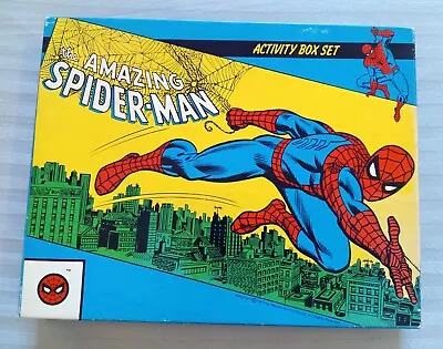 Spider-man Activity Box Tempo Books Marvel Wordwebs Mazes Unused 1977 • $210
