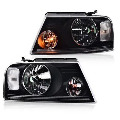 Fit For 2004-2008 Ford F-150 F150 Black Housing Clear Side Headlights Assembly  • $59.50