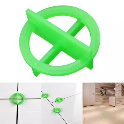 100pcs Green Cross Tile Leveling Recyclable Plastic Leveling System Base Spacer • $12.45